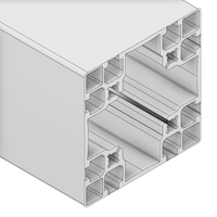 10-9090S4-0-500MM MODULAR SOLUTIONS EXTRUDED PROFILE<br>90MMX 90MM SMOOTH SIDES TARE AWAY, CUT TO THE LENGTH OF 500 MM